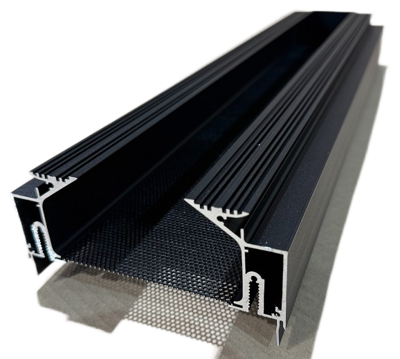 Трековый щелевой диффузор скрытого монтажа с перфорацией