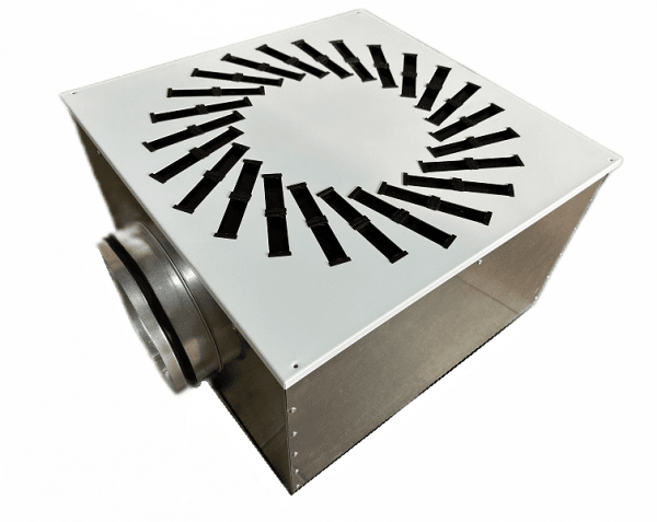 Потолочный вихревой приточный диффузор со статической камерой РЭД-VDL-S