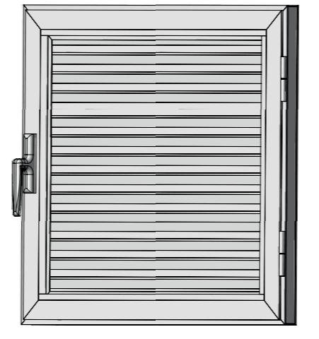 Окно слуховое жалюзийное усиленное