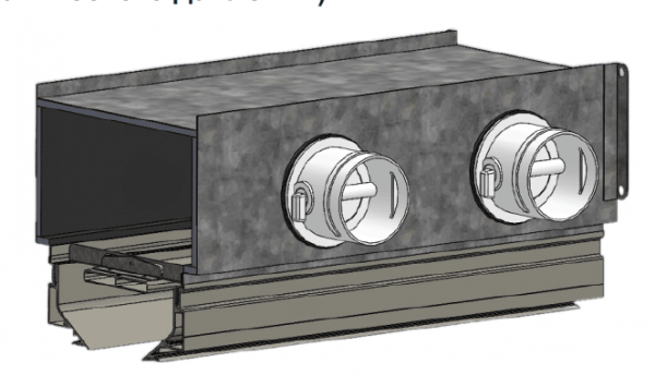 Адаптер с шумоподавлением для щелевого диффузора