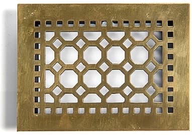 Латунная решетка встраиваемая с фланцем шлифованная