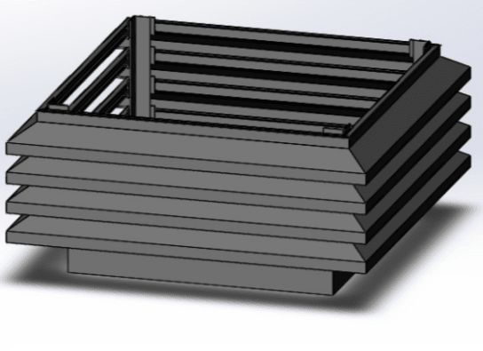Жалюзийная вентиляционная шахта флгарка