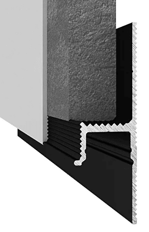 Скрытый теневой плинтус из алюминиевого профиля под штукатурку