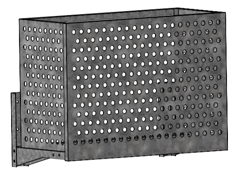 Фасадная корзина для кондиционера на вентилируемый фасад