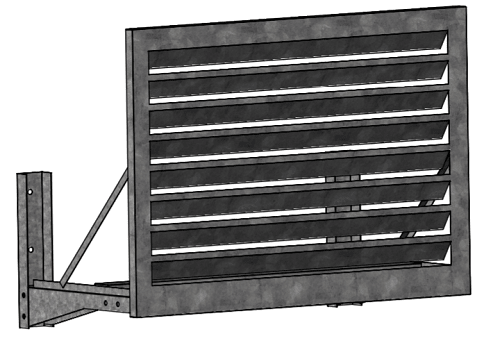 Декоративный экран для кондиционеров РЭД-ЭДК-Л ламельный