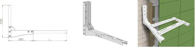 КФУ (кронштейн для вентилируемого фасада) - КРОНШТЕЙН ДЛЯ ВЕНТИЛИРУЕМОГО ФАСАДА